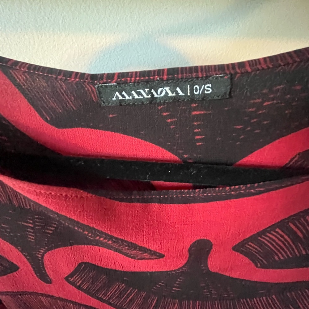 Manaola Red and Black Long Sleeve Dress - Picture 5 of 14